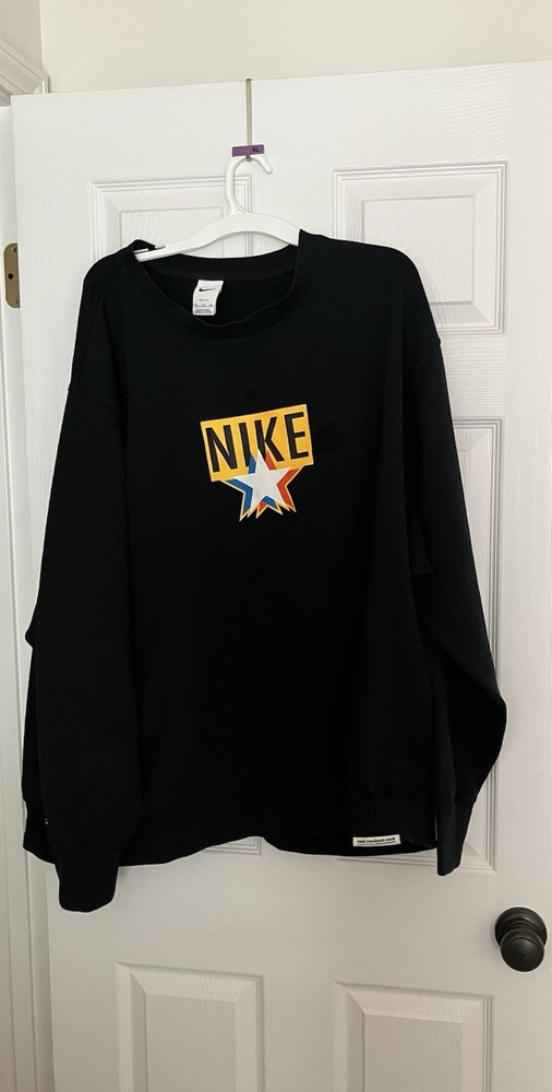 Nike Star Logo Dri-Fit Crew Neck Quick-Dry Sports Long Sleeve Sweatshirt Men 4XL