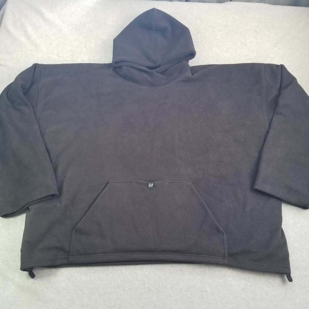 Yeezy Gap Hoodie Mens Large Black Polar Fleece Padded Kanye West Balenciaga Ye