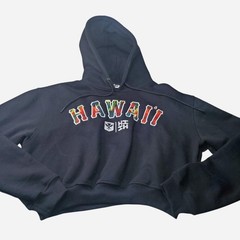 Hawaii’s Finest Hawaii Hoodie Teens 2XL Black Embroidered Patched NWOT Unisex