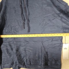 Alo Yoga Mens Triumph Restore Hoodie Navy Blue Large M3243R Oversized Pullover