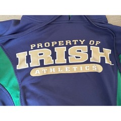 Child’s Small Irish Athletics Hoodie Navy Blue Green Gold Collegiate Sweatshirt