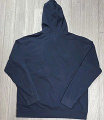 Barbell Hoodie Men XL Blue Lightweight Logo Spell out Drawstring Sweatshirt