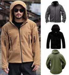 Tactical Recon Fleece Jacket Army Hoodie Security Police Hoody Combat Full Zip