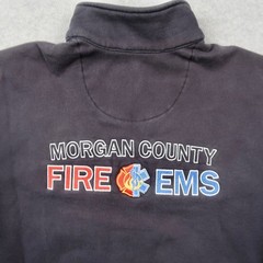 5.11 Tactical Mens Medium Blue Fire EMS 1/4 Zip Job Shirt Pullover Fleece