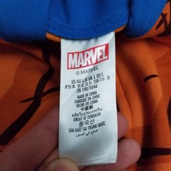 Marvel Comics The Thing Fantastic Four Hoodie Mens Large Orange Zip Rock Pattern
