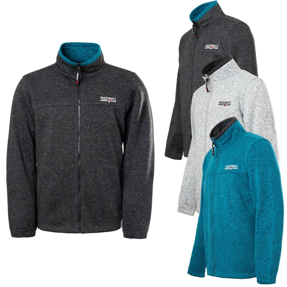 Mens Fleece Jacket Full Zip Up Passenger’s Heavy Hiking Anti Pill Cardigan Work