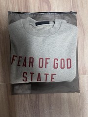 Fear of God ESSENTIALS Dark Heather Oatmeal Fleece Crew Neck Sweatshirt Size M