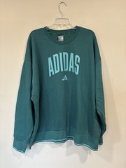 Adidas Men’s Crew Neck Long Sleeve Sweatshirt Collegiate Green Size 2XL NWT