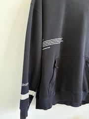H&M Men’s NASA Reflective Hoodie Black with Rubber Patches, Size L