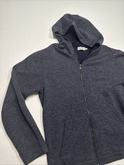 Vince Hoodie Mens X Large XL Blue Full Zip Cotton Rayon Knit Sweater