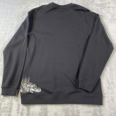 ROWM Sweatshirt Mens Size Large Black Fox Print Minimalist Modern Preppy Luxury