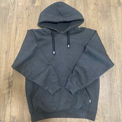Pro Club Heavyweight Gray Fleece Pullover Hoodie Men’s M Solid Cotton Blend