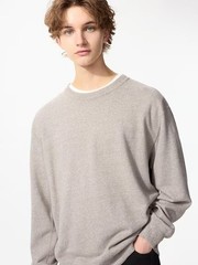 UNIQLO Sweatshirt S-4XL Pullover Long-Sleeve Crew-Neck Cotton Men 479797 NWT