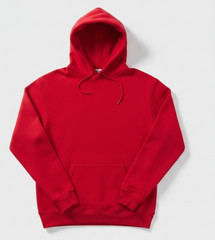 Hanes Unisex Hoodie Size M Deep Red EcoSmart Pullover Hooded Sweatshirt Warm
