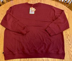 Houston White Mens 4XL Maroon Red Graphic Crewneck Sweatshirt NWT Flawed