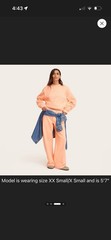 PARKE x Target XXS/XS Women’s Peach Orange Sweatshirt Pullover