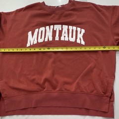 Montauk Graphic Print Pullover Sweatshirt Crew Neck Women’s Med Spring/Summer