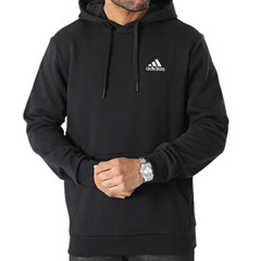 Adidas Essentials Feelcozy HD Logo Hoodie Sweatshirt Black White GV5294 S M XL