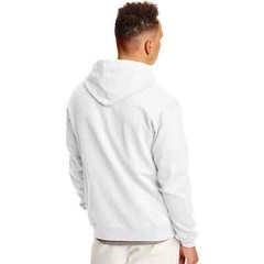Hanes Men’s EcoSmart Full-Zip Fleece White Soild Breathable Hoodie, Size Small