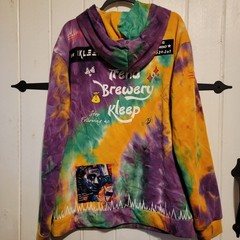 Kleep Mens Sweatshirt Tie-Dye Colorful Hoodie Size 3XL