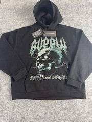 Supply And Demand Hoodie Mens XL Beaded Skull Shirt Black Streetwear Hip Hop N9