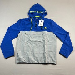 Loco Skailz Hoodie Mens Large Blue Gray Stretch Quarter Zip Fishing Performance