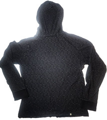 Vans Hooded Lightweight Shirt Youth Small Black Striped Vans Logos Long Sleeve