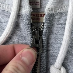 Wallace & Barnes Mens Heavyweight Split Pocket Quarter Zip Hoodie Two Tone Grey