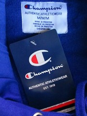 MENS CHAMPION ROYAL BLUE HOODIE PULLOVER SWEATSHIRT M
