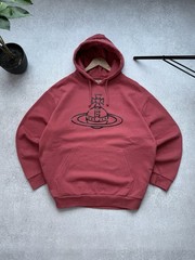 Vivienne Westwood Big Logo Orb Hoodie Pullover Hooded Men’s Luxury Red Size XL