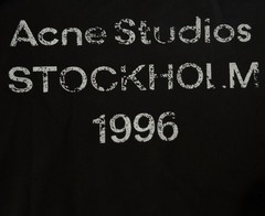Acne Studios Stockholm 1996 Logo Hoodie Black Pullover Oversized Unisex – Size L