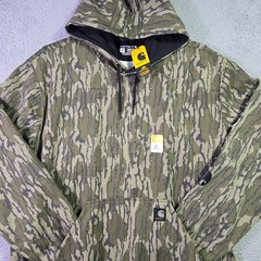 Carhartt Camo Mossy Oak Sweater Mens 2XL Green Outdoor Hoodie Hunting Hiking NWT