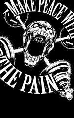Iron Gods Make Peace W/ The Pain Hoodie Bodybuilding Gym Pullover Workout
