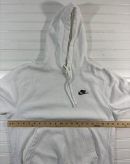 Nike Hoodie Fleece White Men’s Size Small Kangaroo Pockets Sweatshirt Athletic