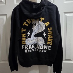 VSTR Modern Nomad’s Fear None Respect Few Snake Cobra Hoodie Sweatshirt Large