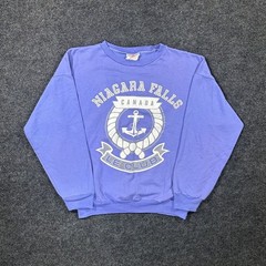 Vintage 90s Blue/Purple Niagara Falls LE Club Crewneck Sweat Shirt Size M