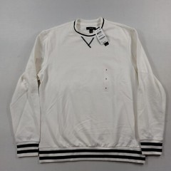 Alfani Fleece Sweatshirt Mens Small Egret White $50