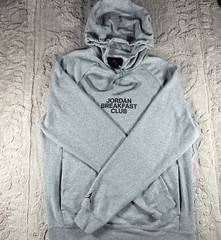 Jordan Breakfast Club Hoodie Mens Small Gray Sweatshirt Nike Basketball Air