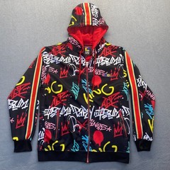 Demo Lition Hoodie Jacket Retro Graffiti Print Colorful Zip Up Size Large,Teens