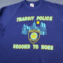 vintage nypd jerzees sweatshirt Size Large Transit Police Second To None USA