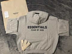 NWT Kids Fear of God Essentials Light Heather Hoodie Size 10 100% Authentic✅