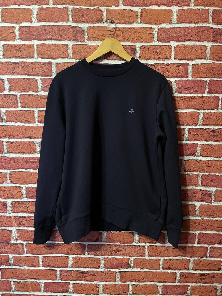 Vivienne Westwood Orb Logo Sweatshirt Navy Black Crewneck Men’s Size M Authentic