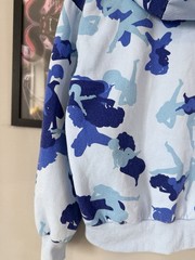 Named Collective “Unrealistic Ideals” Camo Zip Hoodie Blue Cyber Y2K Streetwear