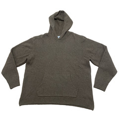 Old Navy Brown Hoodie Sweater Men XL Textured Fall Winter Classic Capsule XL