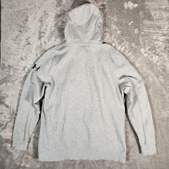 Under Armour All Season Gear Pullover Hoodie Men’s XL Gray Spell Out