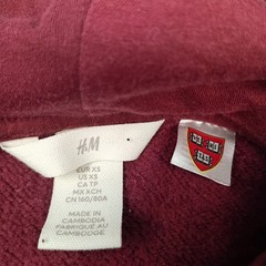 H&M Harvard University Logo Hoodie Sweatshirt Unisex Size XS Burgundy Pullover