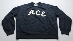 Reigning Champ Adults Atelier Ace Hotel Felt Letter Crewneck NC3 Navy Medium NWT