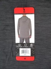 Spyder Active Hoodie Mens Medium Gray Pullover Lightweight 4-Way Stretch Gym