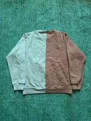 Supreme Fall/Winter 2018 Split Crewneck Sweatshirt Brown/Olive Green