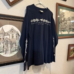 Vintage 90s Saratoga Springs New York Tribal Equestrian Horse Shirt Size XL